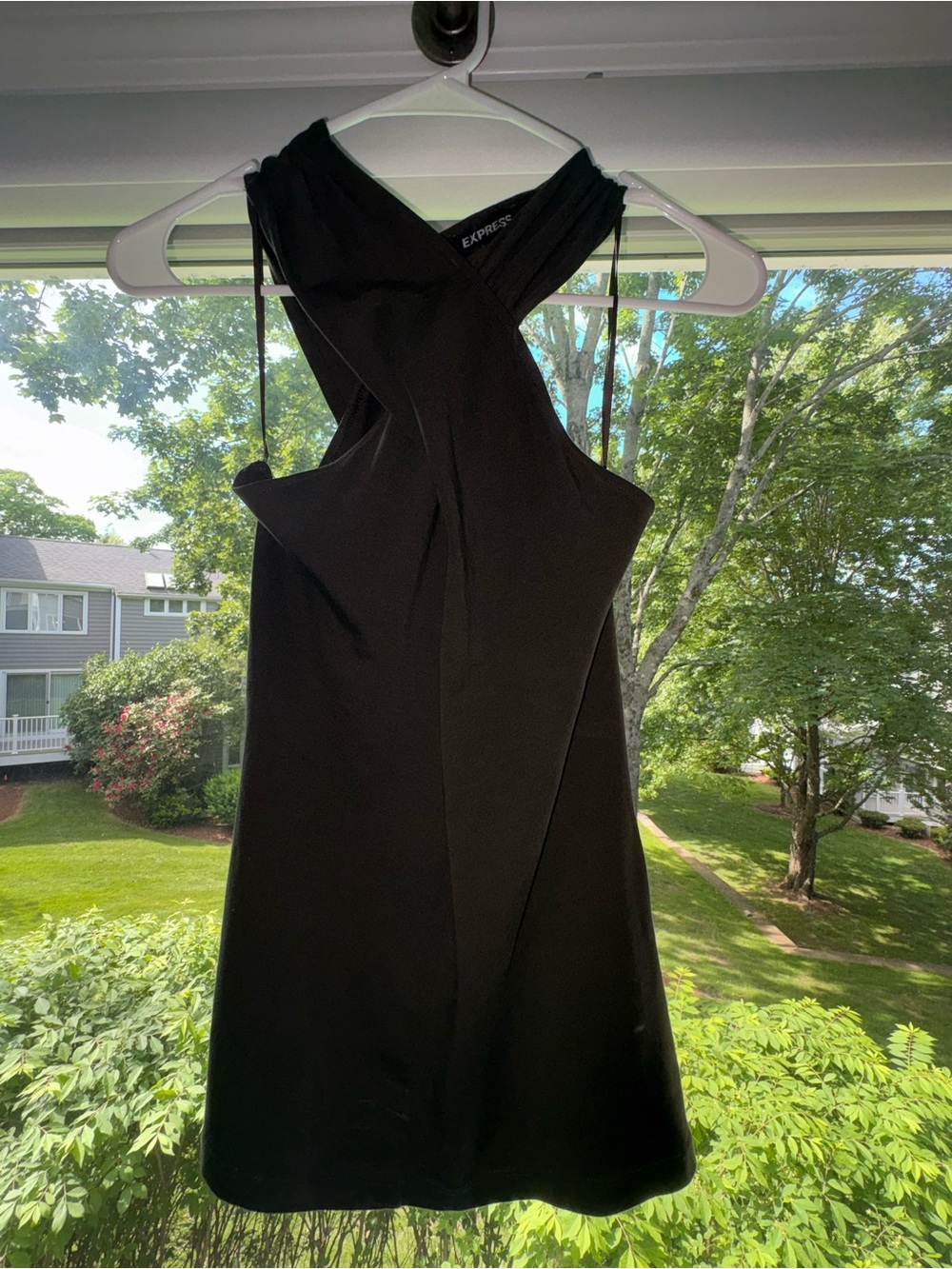 Express Women’s Black Cross-Back top